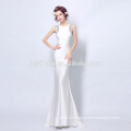 2017 Nouveau design femme blanc maxi perlé tenue sirène robe transparent retour China factory supplier